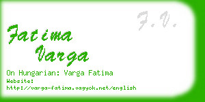 fatima varga business card